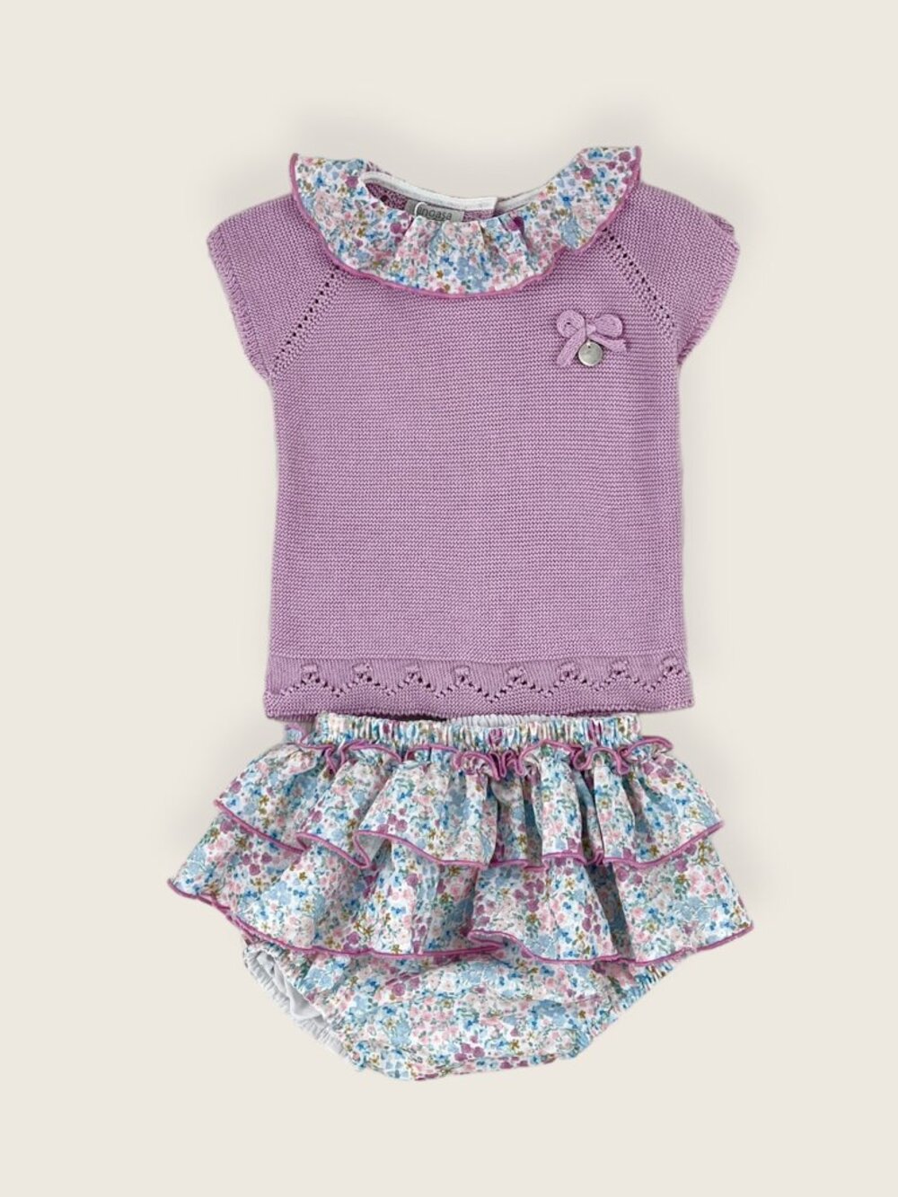 Boutique Clearance Purple Short Sleeves Set (3M - 12M) 50% Off